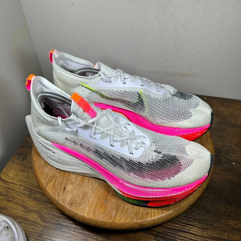Nike Air Zoom Alphafly Next% Rawdacious White Pink DJ5455-100 Mens Size 14